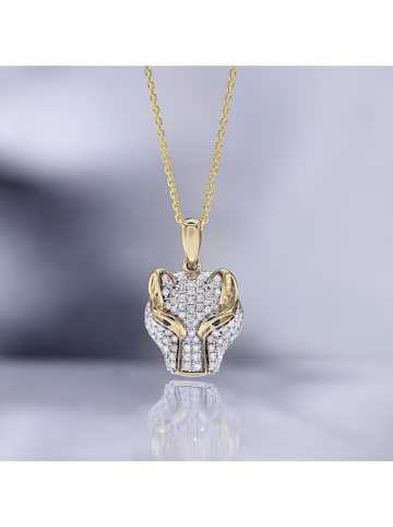 CARATELLI Gold-Anhänger "Panthère" mit Diamanten