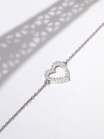 CARATELLI Witgouden armband "Tu portes mon coeur" met diamanten