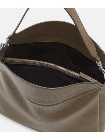 Liebeskind Berlin Leder-Schultertasche "Abigail" in Khaki - (B)32 x (H)24 x (T)13 cm