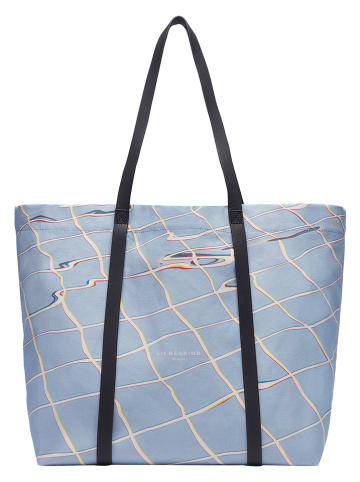 Liebeskind Berlin Leder-Schultertasche "Aurora" in Hellblau - (B)55 x (H)38 x (T)19 cm