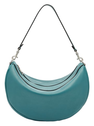 Liebeskind Berlin Leder-Schultertasche in Türkis - (B)37,5 x (H)24,5 x (T)13 cm