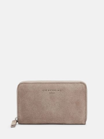 Liebeskind Berlin Leren portemonnee taupe - (B)15 x (H)9 x (D)2 cm