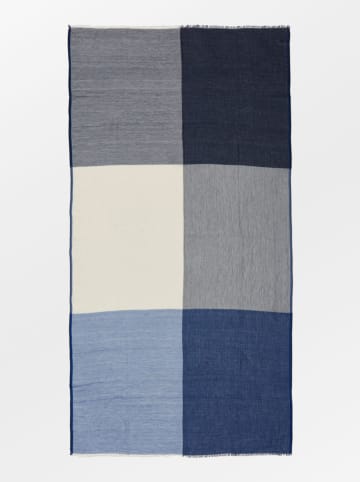 Becksöndergaard Schal "Kikko" in Dunkelblau/ Grau - (L)200 x (B)100 cm