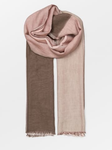 Becksöndergaard Schal "Kikko" in Altrosa/ Braun - (L)200 x (B)100 cm