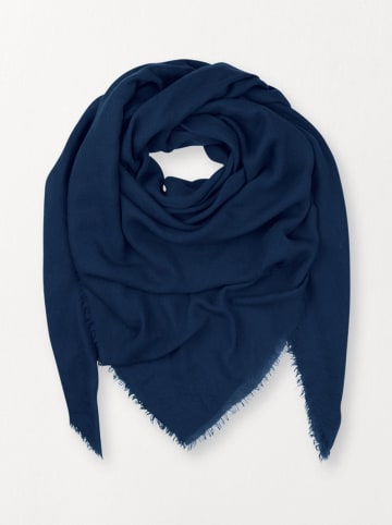 Becksöndergaard Wollen doek "Mill" donkerblauw - (L)140 x (B)140 cm