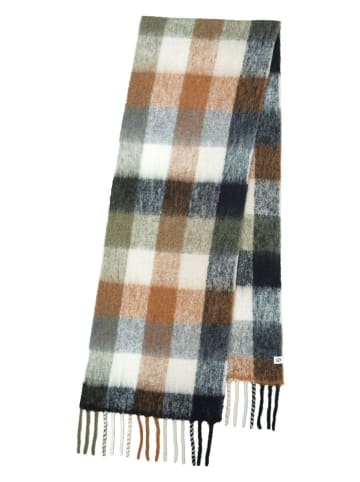 Becksöndergaard Wełniany szal "Check Anilopa" ze wzorem - 200 x 35 cm