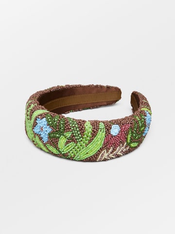 Becksöndergaard Haarreifen "Tropica" in Hellbraun/ Grün