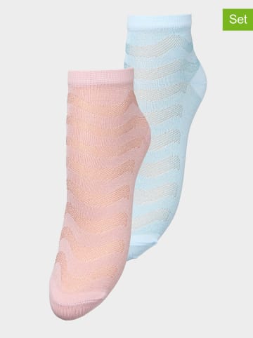 Becksöndergaard 2er-Set: Socken "Dopamina" in Rosa/ Hellblau