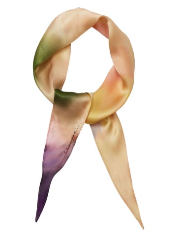 Becksöndergaard Seiden-Tuch "Marble Diamond" in Rosé/ Grün - (L)117 x (B)22 cm