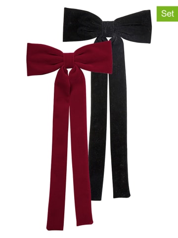 Becksöndergaard Spinki (2 szt.) w kolorze czarnym i bordowym do włosów