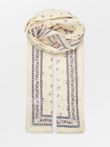 Becksöndergaard Szal "Floaisley" w kolorze granatowo-kremowym - 180 x 90 cm