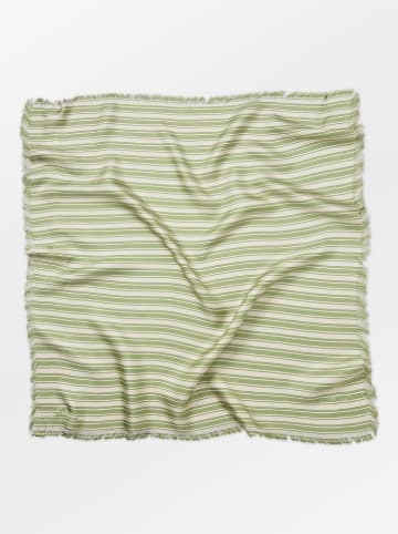 Becksöndergaard Zijden sjaal "Dodera" crème/groen - (L)65 x (B)65 cm