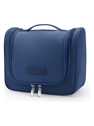 Puccini Kulturbeutel "Infinity" in Dunkelblau - (B)25 x (H)20 x (T)12 cm