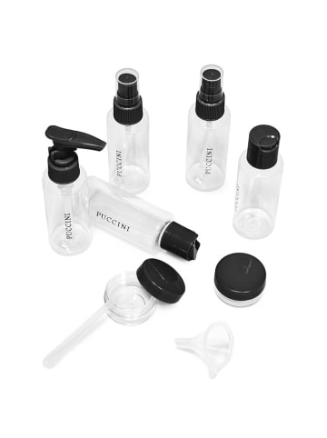 Puccini 7tlg. Reisebehältern-Set in Schwarz