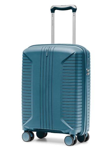 Puccini Hardcase-Trolley "Berlin" in Blau - (B)38 x (H)54 x (T)22 cm