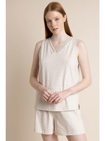 admas Piżama w kolorze beżowym