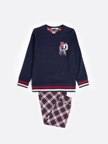 admas Piżama w kolorze granatowo-biało-czerwonym