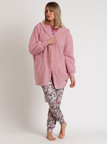 admas Fleece vest lichtroze