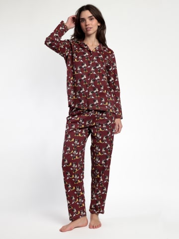 Disney Piżama "Disney" w kolorze bordowo-czarnym