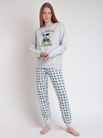 Disney Pyjama "Disney" in Hellgrau/ Blau