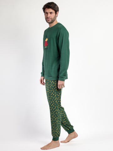 Peanuts Pyjama "Peanuts" in Grün