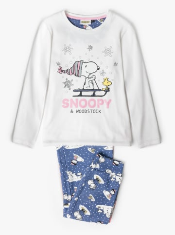 Peanuts Pyjama "Peanuts" wit/blauw