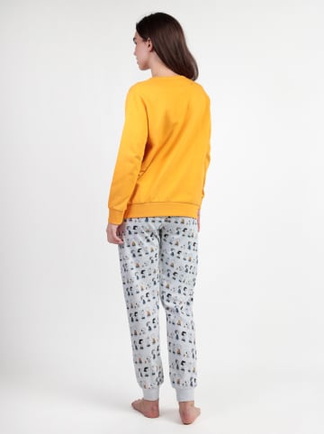 Peanuts Pyjama "Peanuts" geel/lichtgrijs