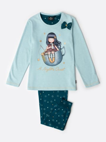SANTORO London Pyjama "Sabtoro Gorjuss" lichtblauw/petrol