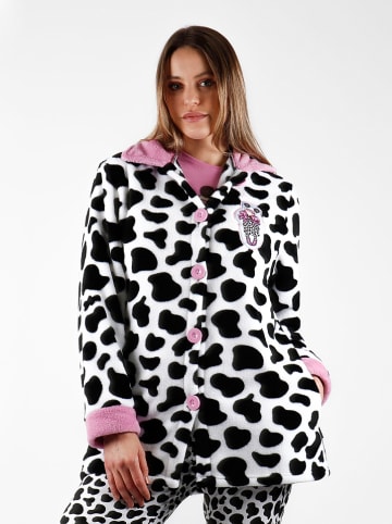 admas Fleece vest zwart/wit