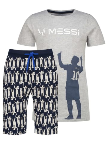 Messi Pyjama grijs/donkerblauw