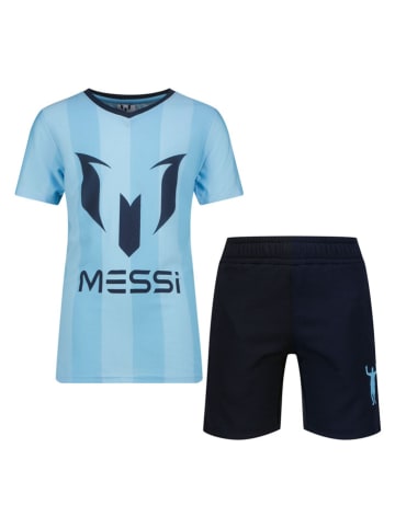 Messi 2-delige outfit lichtblauw/donkerblauw