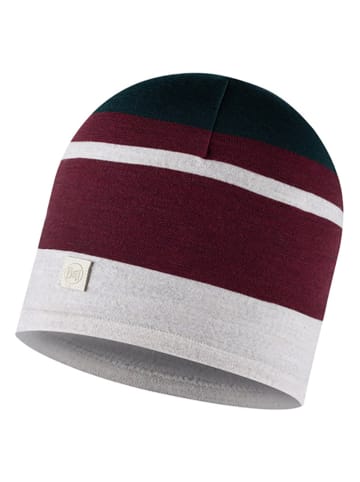Buff Czapka "Merino Move" w kolorze biało-bordowym