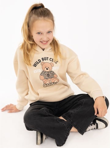 Zwillingsherz Bluza "Wild But Cute" w kolorze beżowym