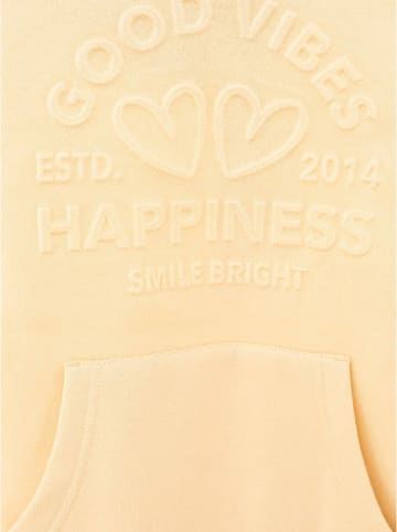 Zwillingsherz Bluza "Happiness Vibes" w kolorze beżowym