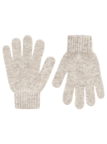 Zwillingsherz Kaschmir-Handschuhe in Hellgrau