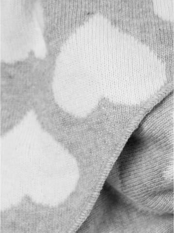 Zwillingsherz Driehoekige doek "Harten" lichtgrijs