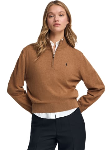 Polo Club Sweter w kolorze jasnobrązowym
