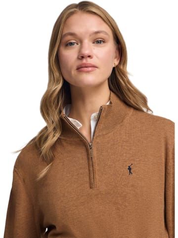 Polo Club Pullover in Hellbraun