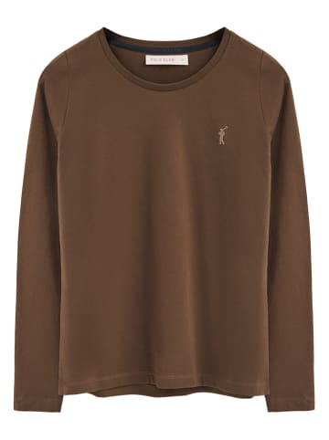 Polo Club Longsleeve in Hellbraun