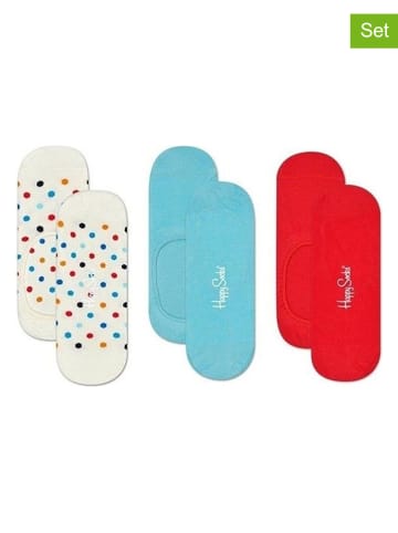 Happy Socks Skarpety (3 pary) w kolorze turkusowo-czerwono-białym