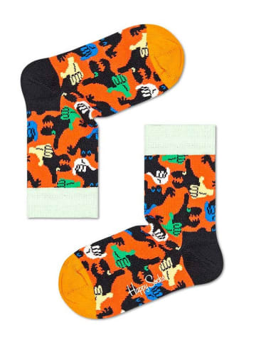 Happy Socks Skarpety "Shadow" w kolorze pomarańczowym ze wzorem