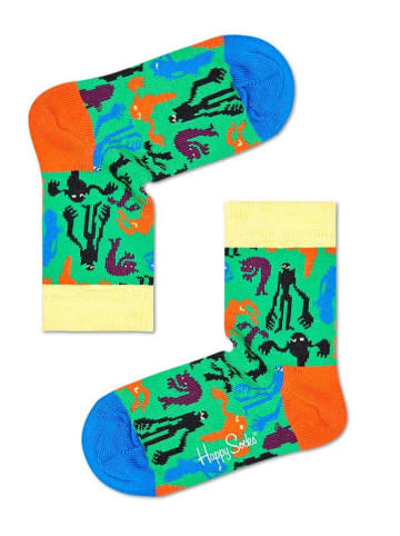Happy Socks Skarpety "Ghost" w kolorze zielono-niebieskim