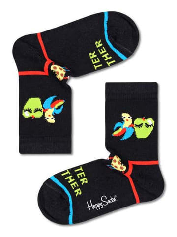 Happy Socks Skarpety "U & Me" w kolorze czarnym ze wzorem