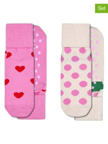 Happy Socks 2er-Set: Socken in Pink/ Rosa