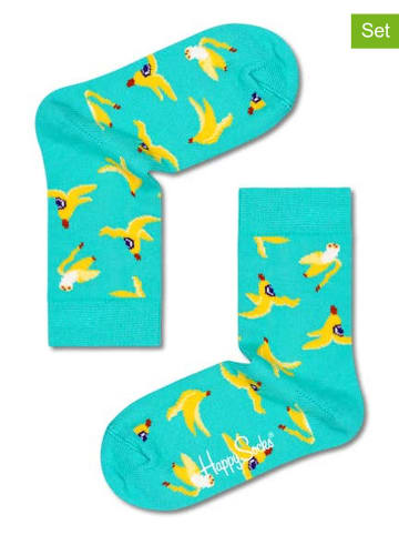 Happy Socks 2-delige set: sokken turquoise