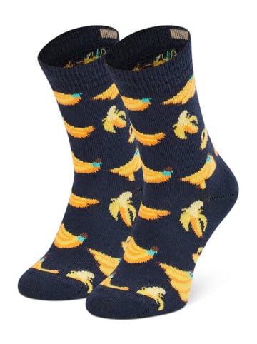 Happy Socks Skarpety "Banana" w kolorze granatowo-żółtym