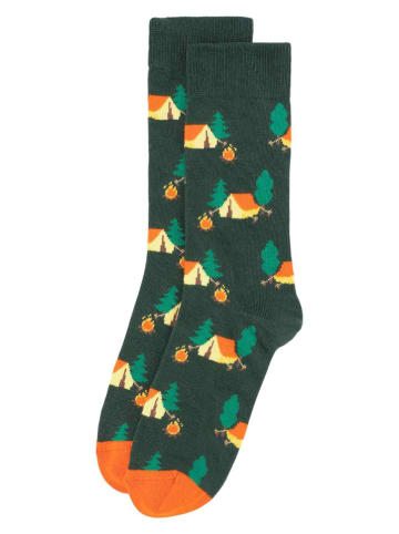 Happy Socks Skarpety (3 pary) w kolorze granatowo-oliwkowo-niebieskim