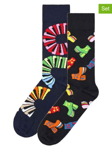 Happy Socks 2er-Set: Socken in Schwarz