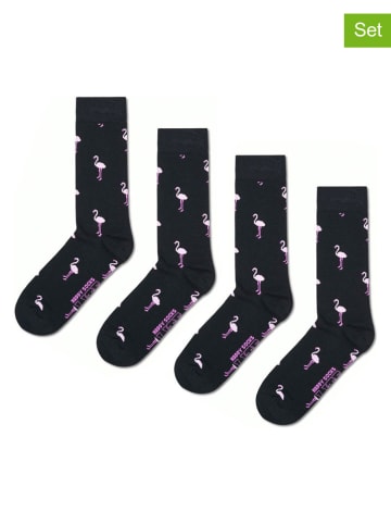 Happy Socks Skarpety (2 pary) w kolorze czarnym