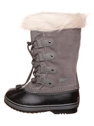 Sorel Leder-Winterstiefel "Joan Of Arctic" in Grau